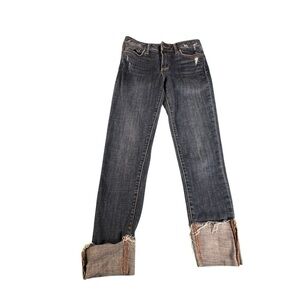 Joe’s Jeans Women’s Size 27 Dark Wash Distressed Raw Hem Stretch Denim Pants